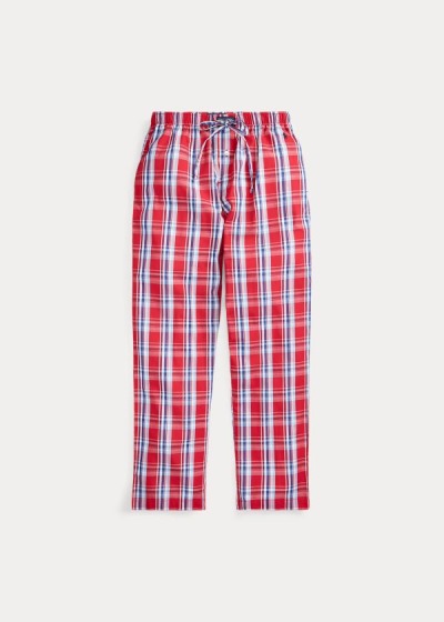 Pantalones De Pijama Polo Ralph Lauren Hombre Rojos / Azul Marino - Plaid - DUIEJ9708